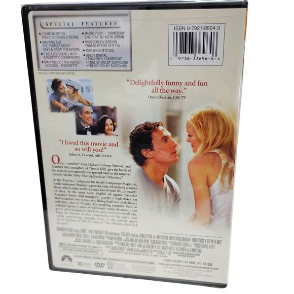 Lot of 3 DVDs Comedy Romance In Good Company Along Came Polly Lose a Guy 10 Days - Picture 9 of 13